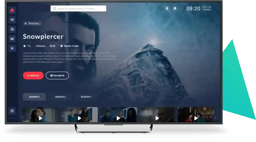 ramix iptv Live Channel List Interface